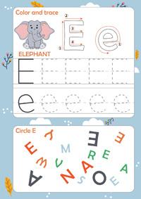 Letter E Worksheet