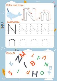 Letter N Worksheet