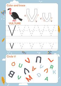 Letter V Worksheet