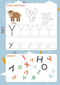 Letter Y Worksheet