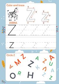 Letter Z Worksheet